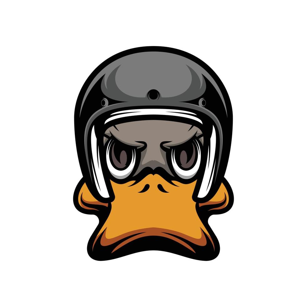 Pato paseo mascota logo diseño vector