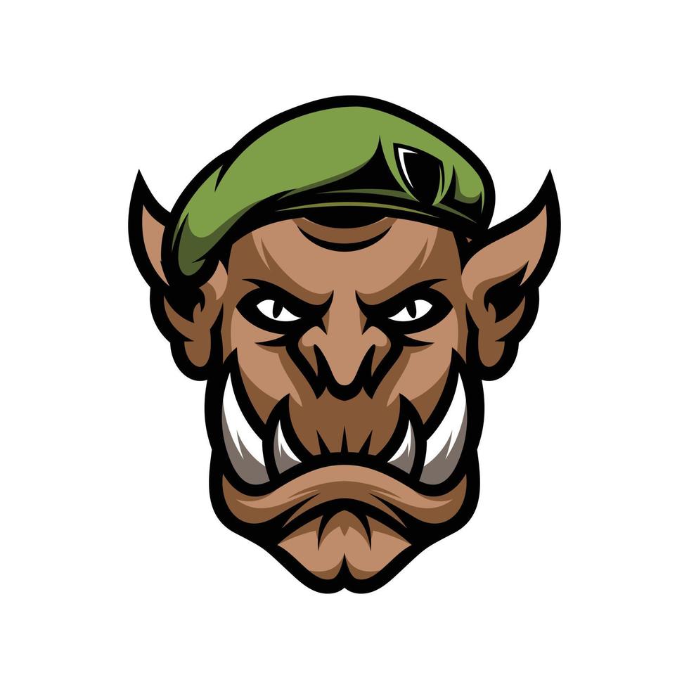 Ogre Mascot Logo Design Vector