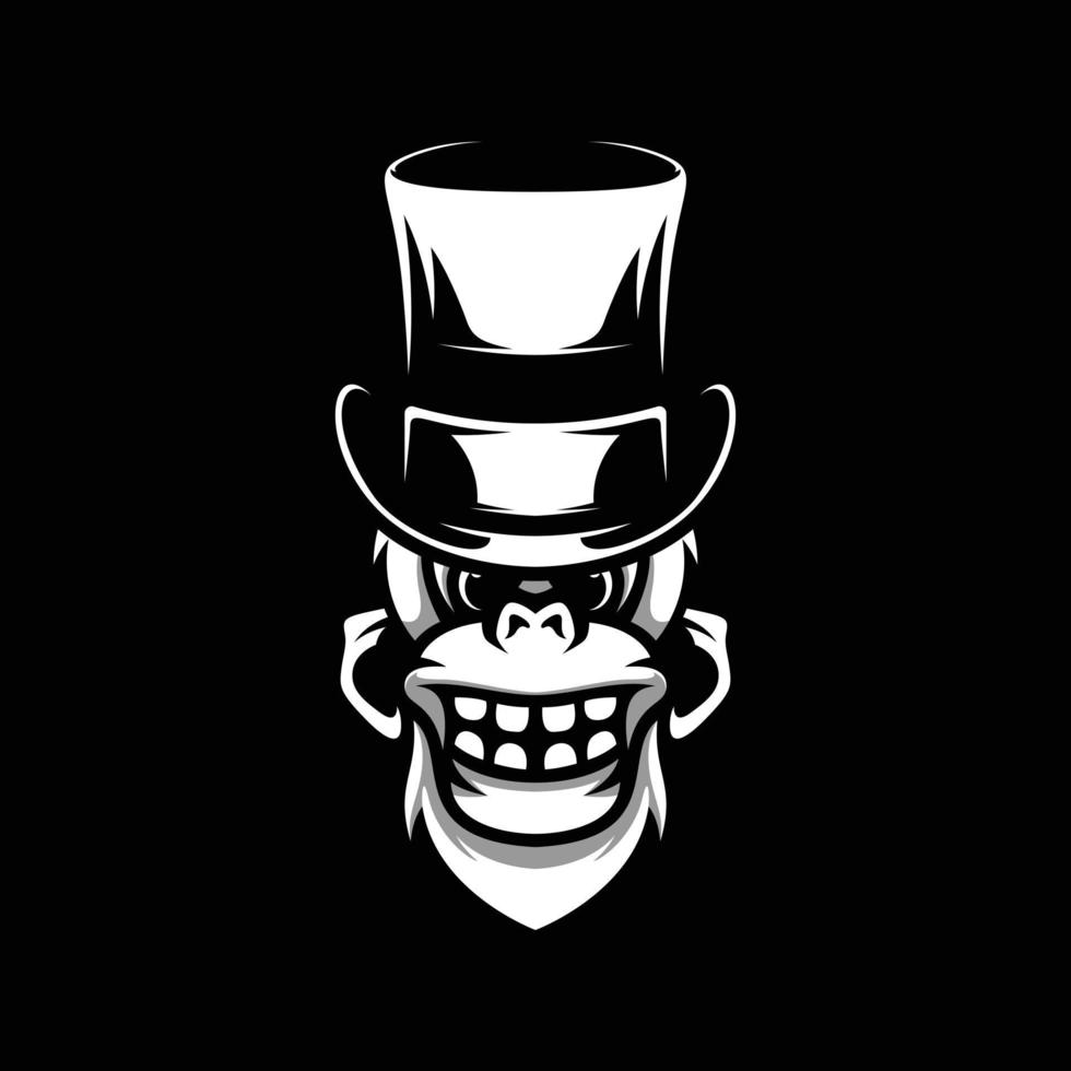 Yeti Tophat Mascot Design Vector