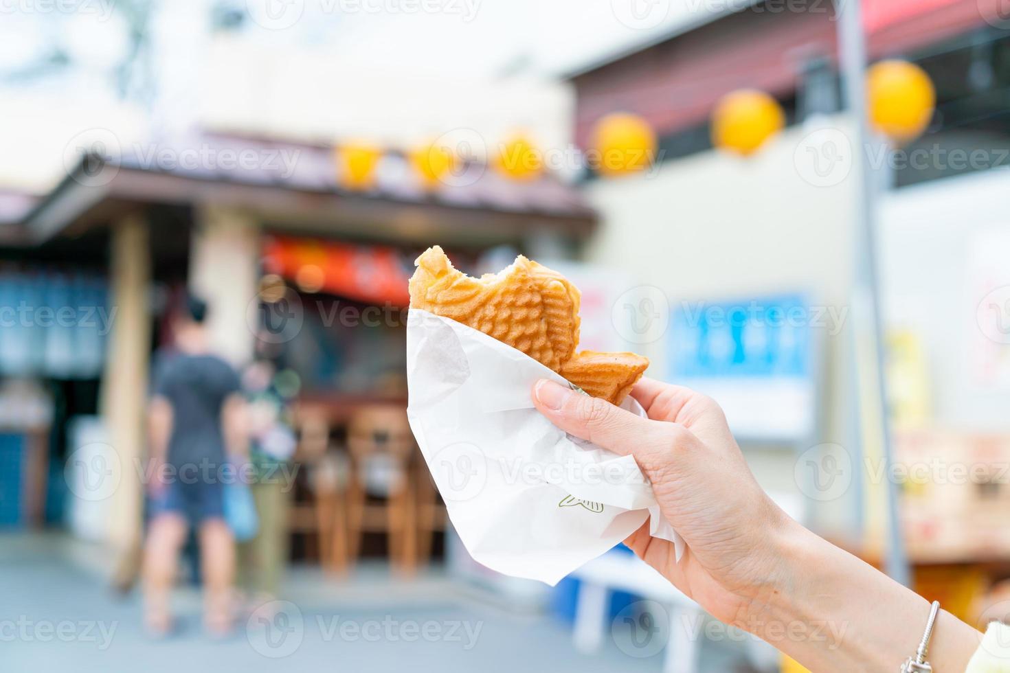 Taiyaki - pancake fish shave in Japanese style photo