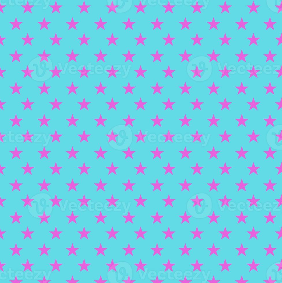 beauty violet pink star shape seamless pattern with blue background for paper gift photo