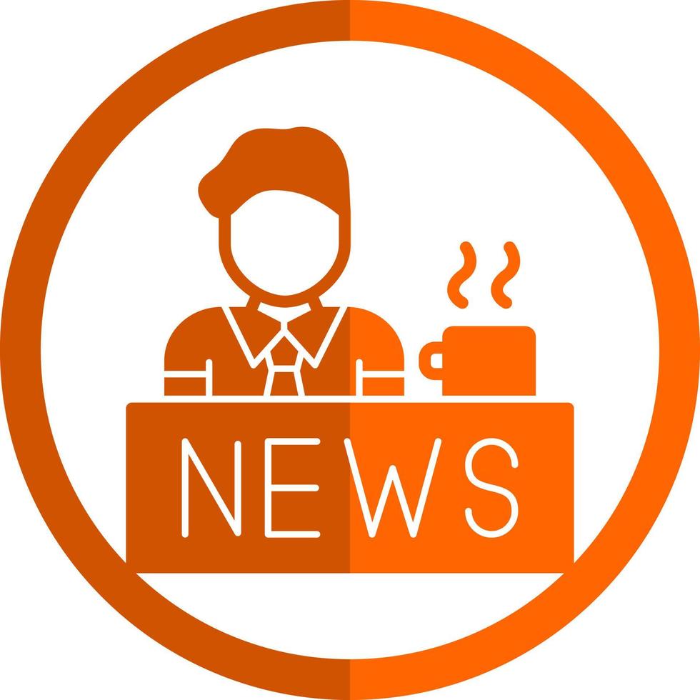 NewsCaster Vector Icon Design