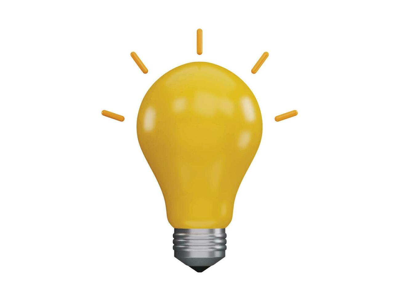 light icon 3d rendering vector illustration