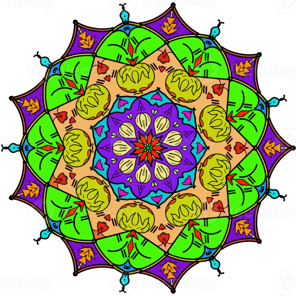 mandala colorazione tatuaggio boemo arte ornamento retrò modello per decorazione sfondi png