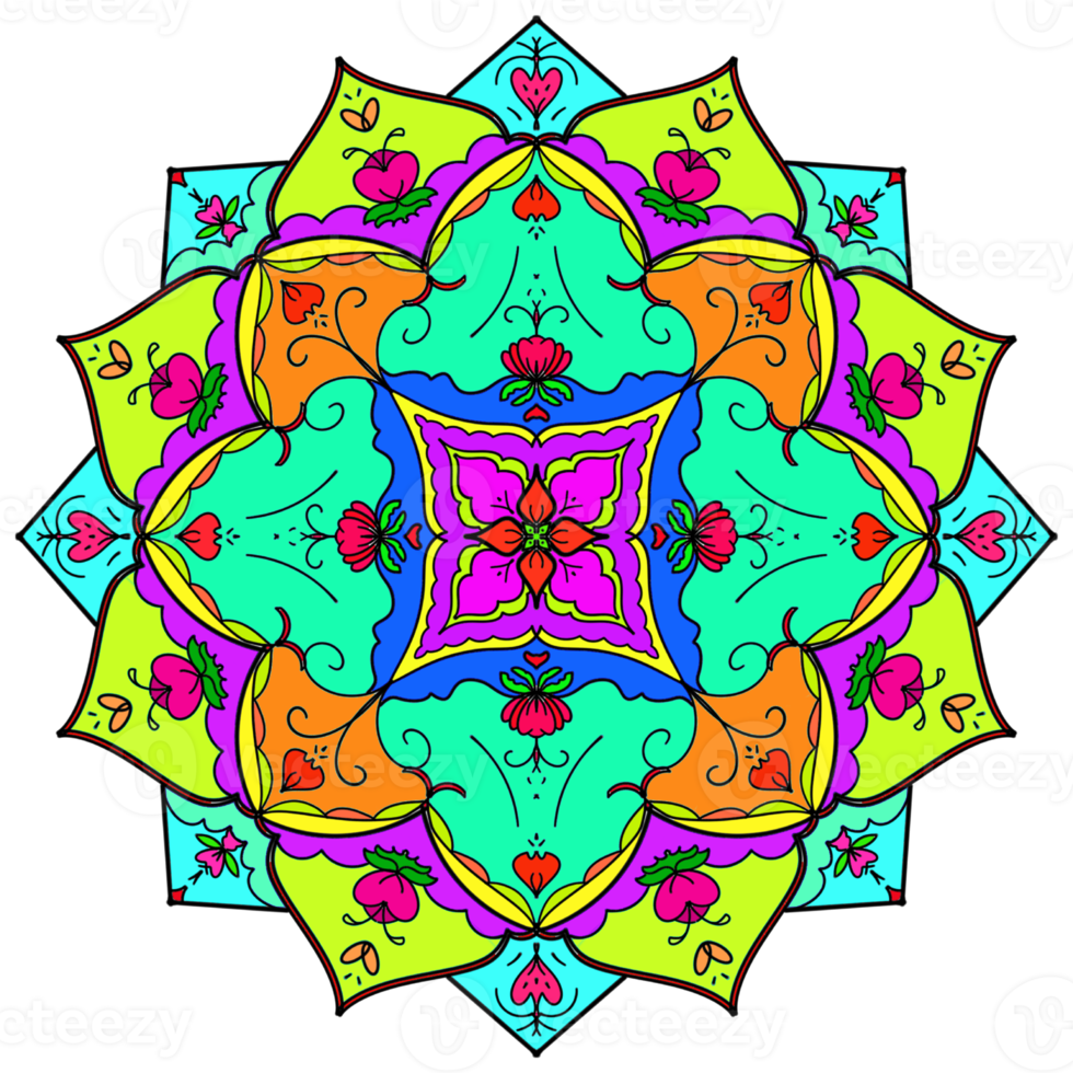 mandala kleur tatoeëren Boheems kunst ornament retro patroon voor decoratie achtergronden png