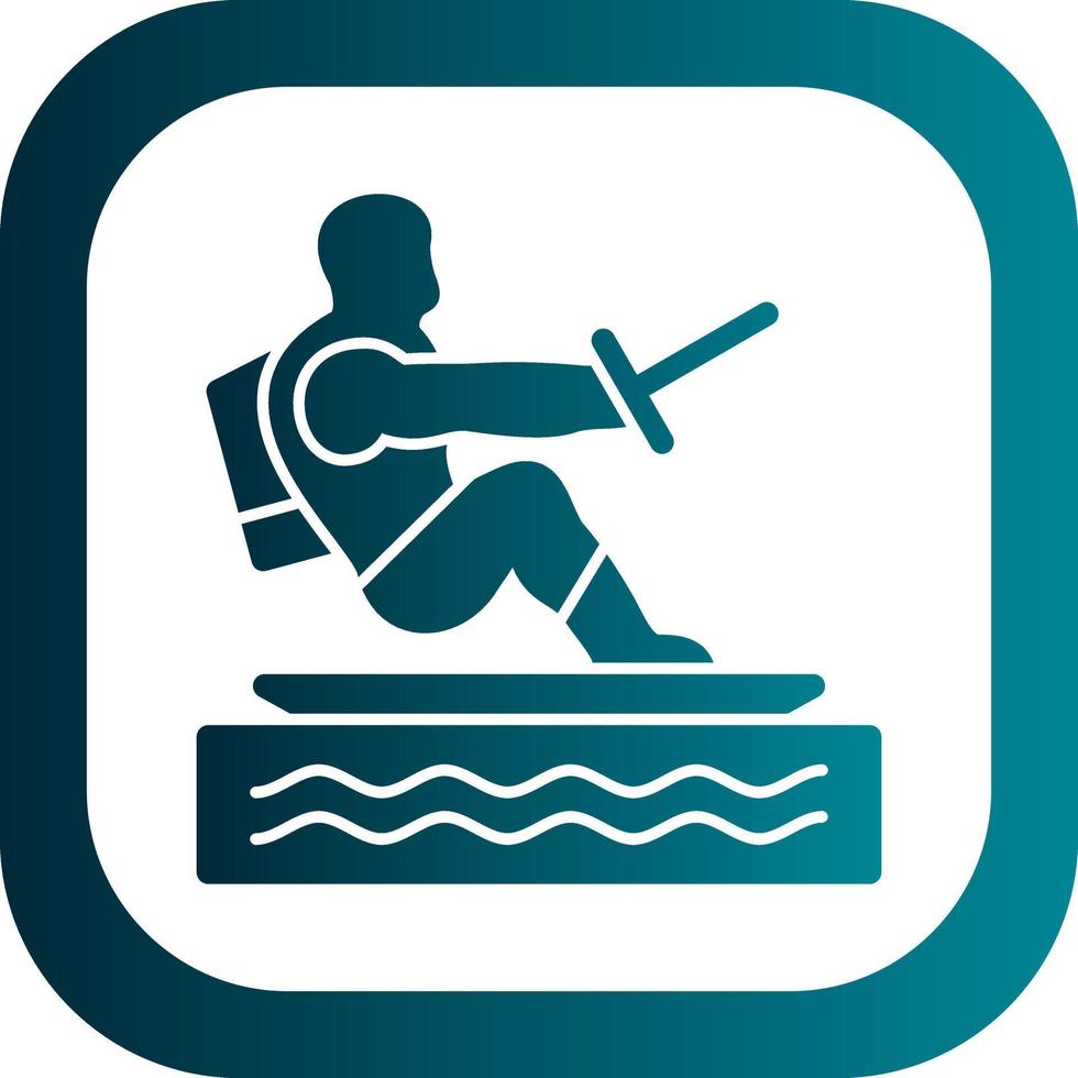 Water Skiing Vector Icon Design