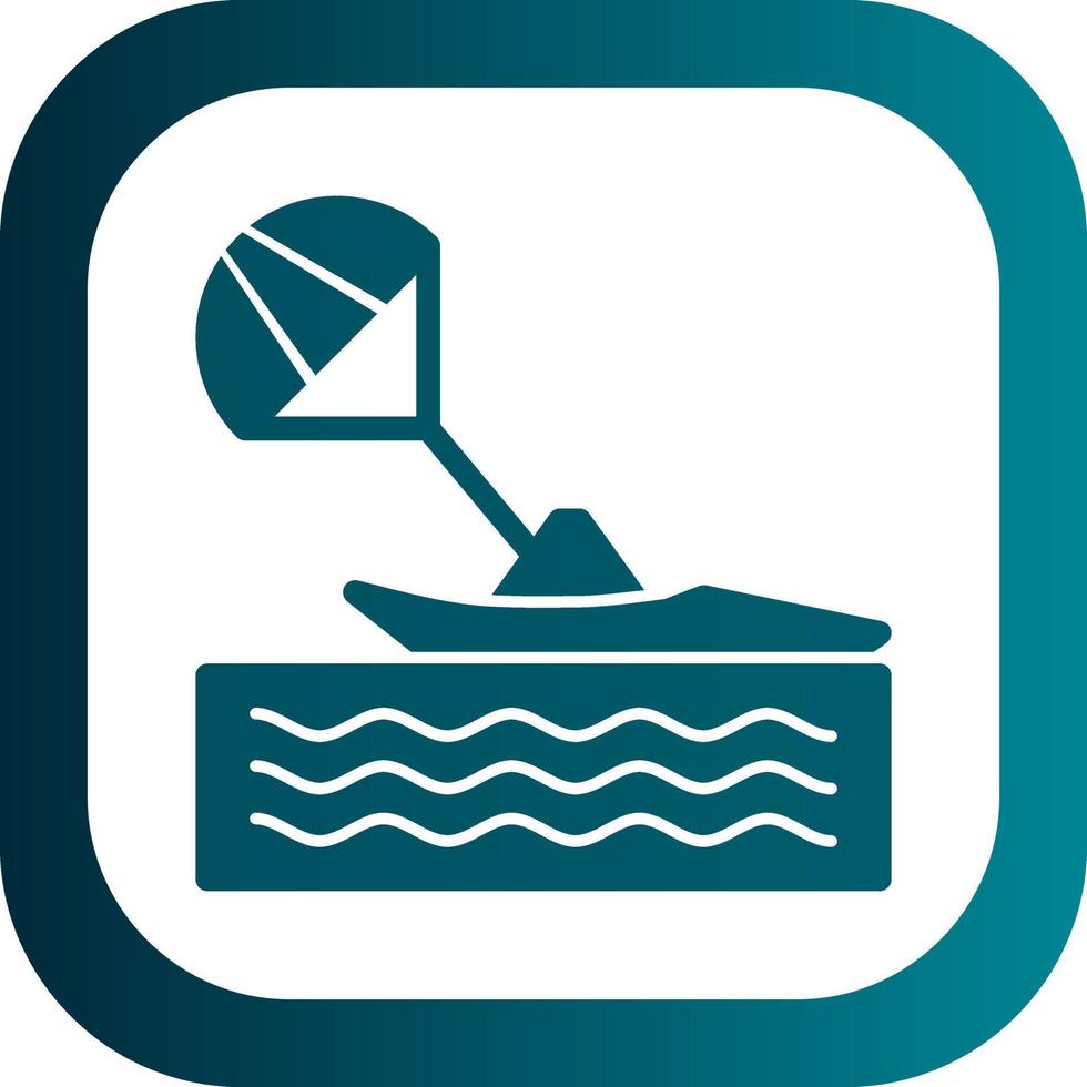 Parasailing Vector Icon Design