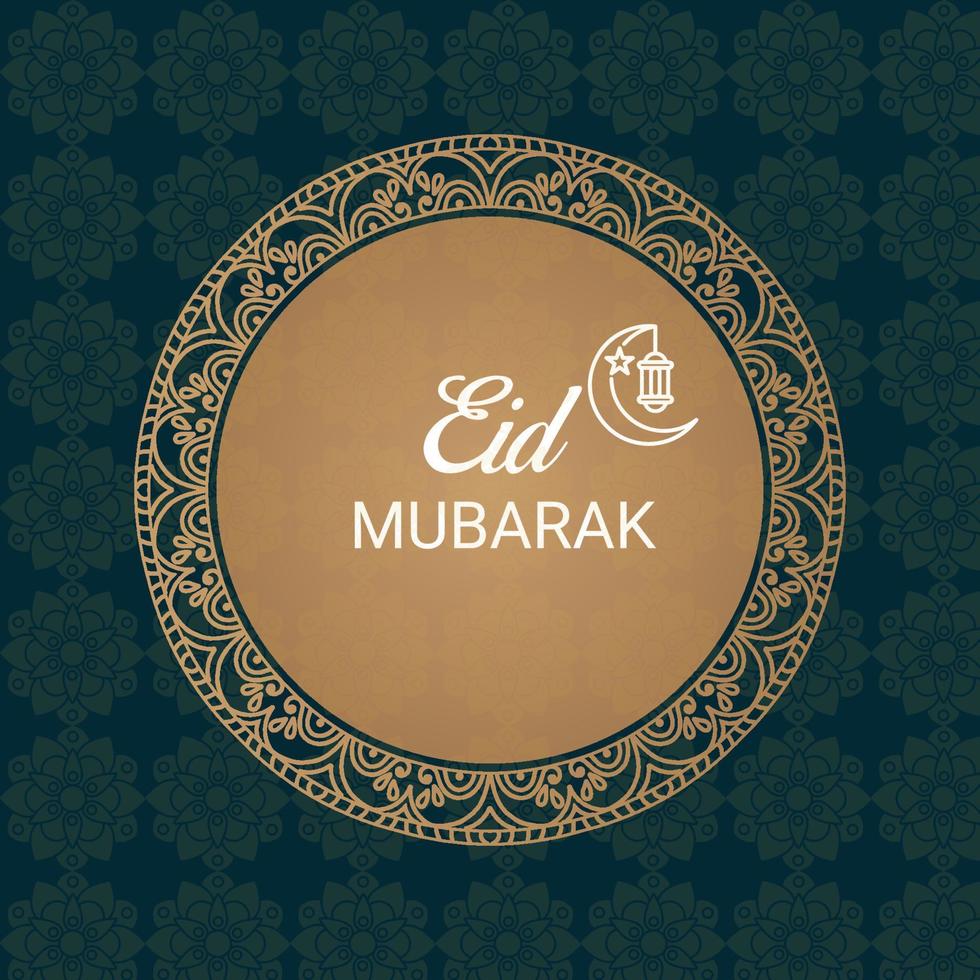 Eid mubarak islamic greeting card , poster, banner design, illustration vector