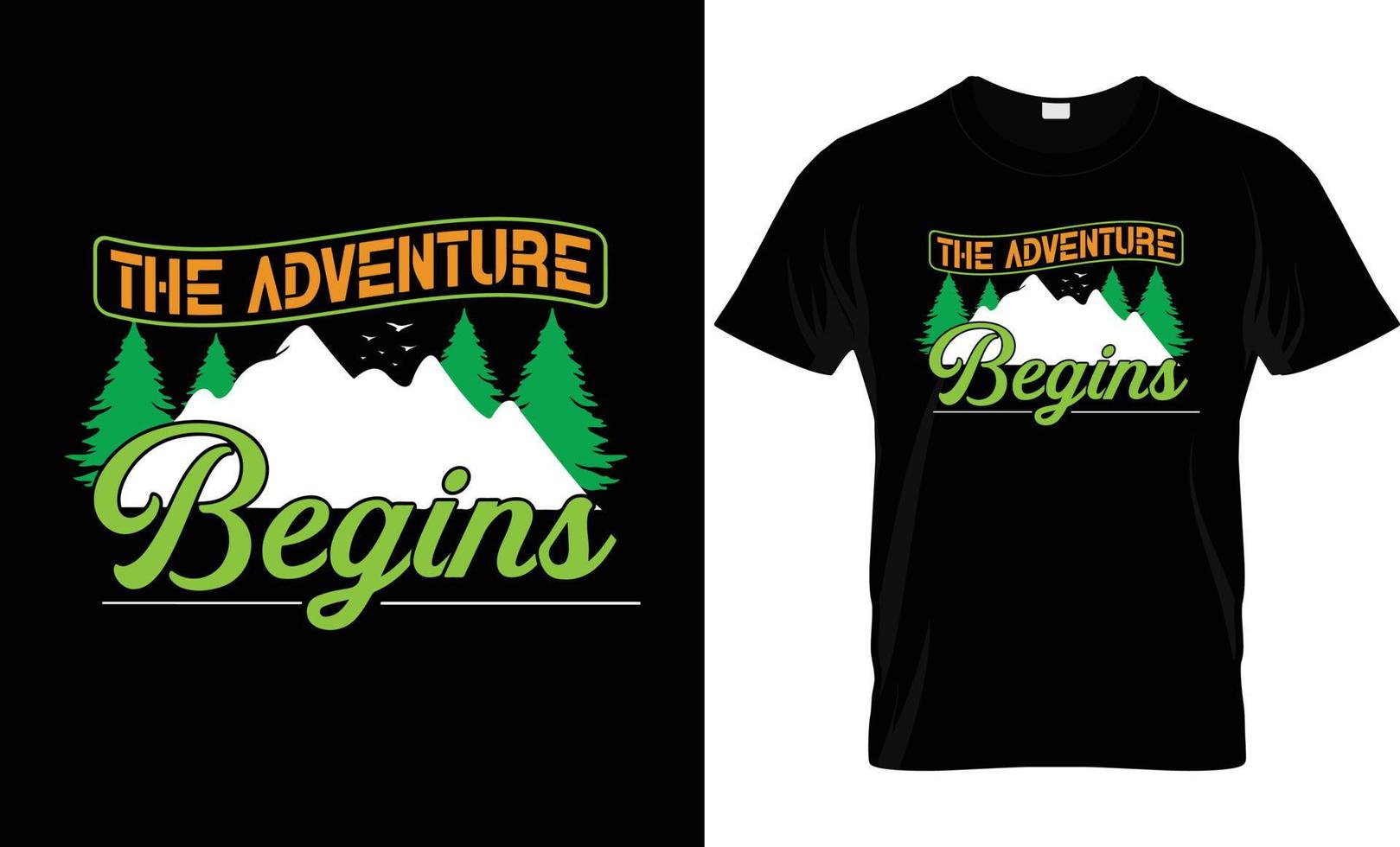 Hiking T - Shirt Design vector