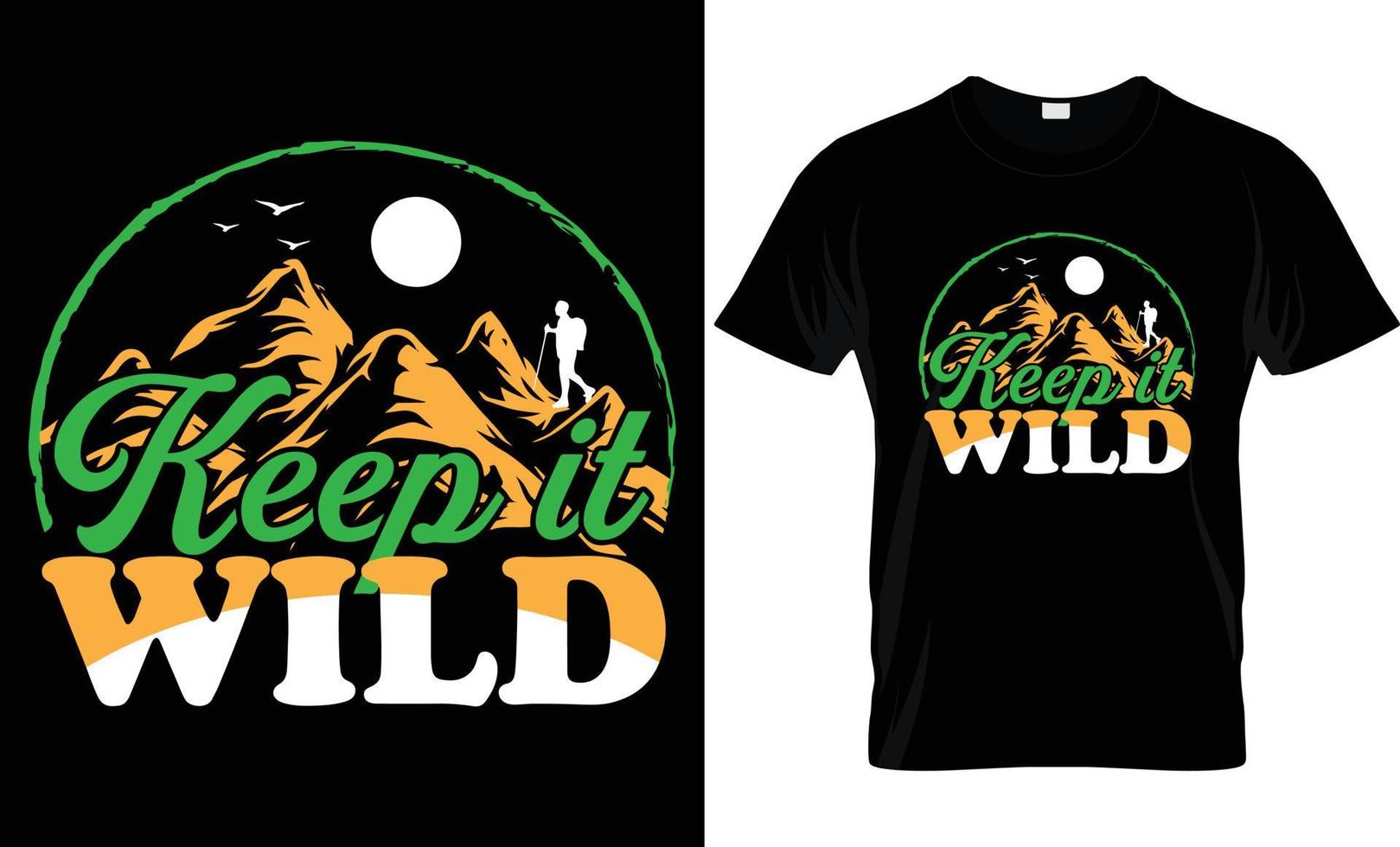 Hiking T - Shirt Design vector
