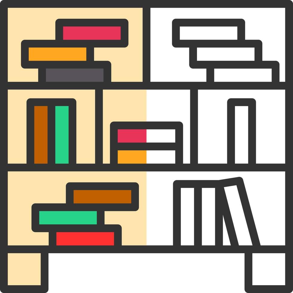 Bookcase Vector Icon Design