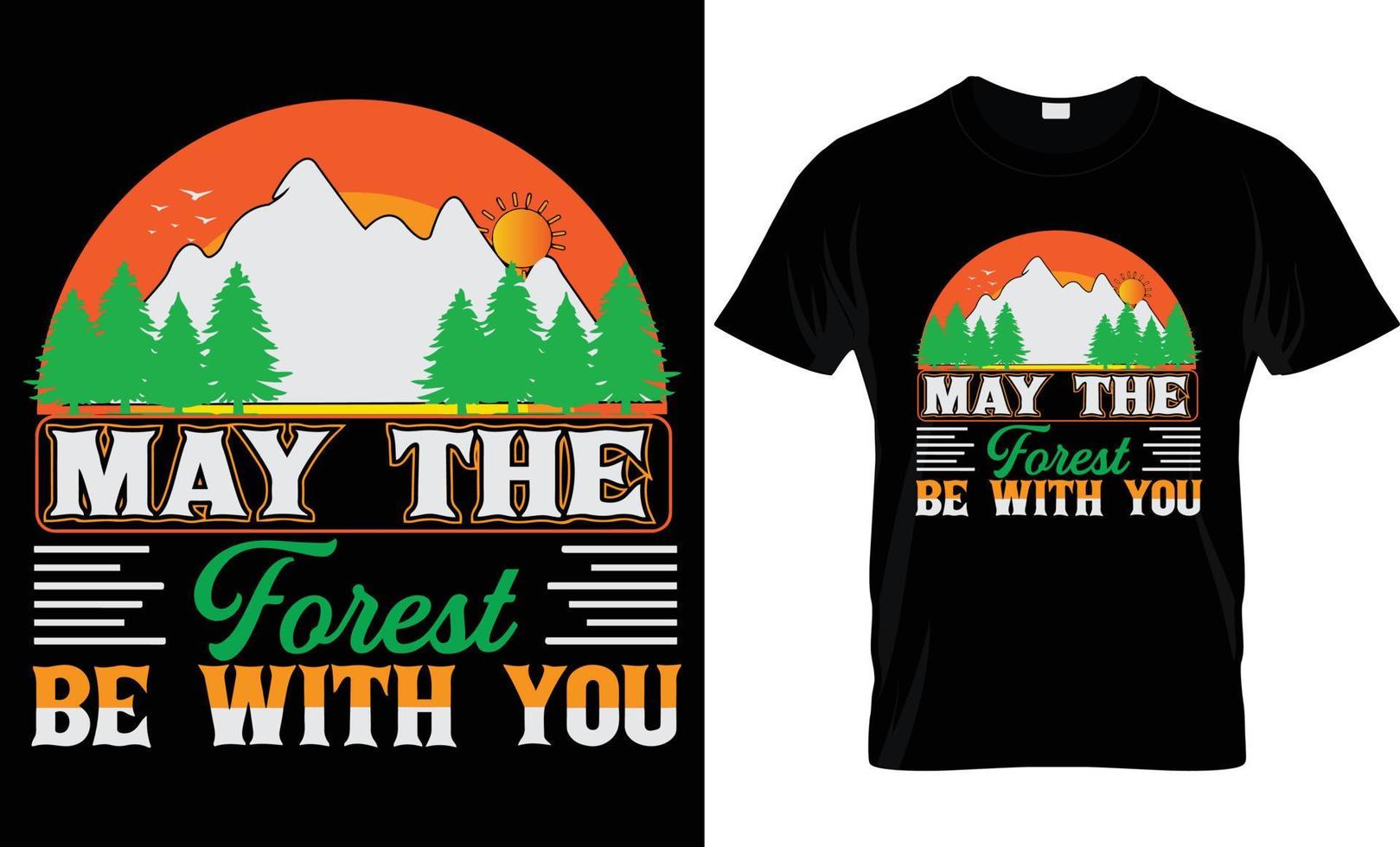 Hiking T - Shirt Design vector