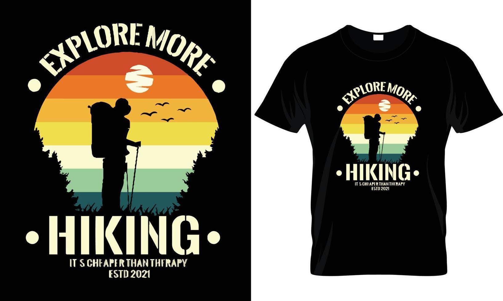 HIIKING T - SHIRT DESIGN vector