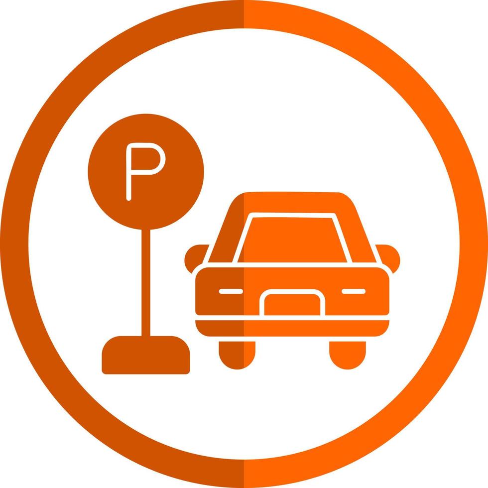 diseño de icono de vector de aparcamiento de coche