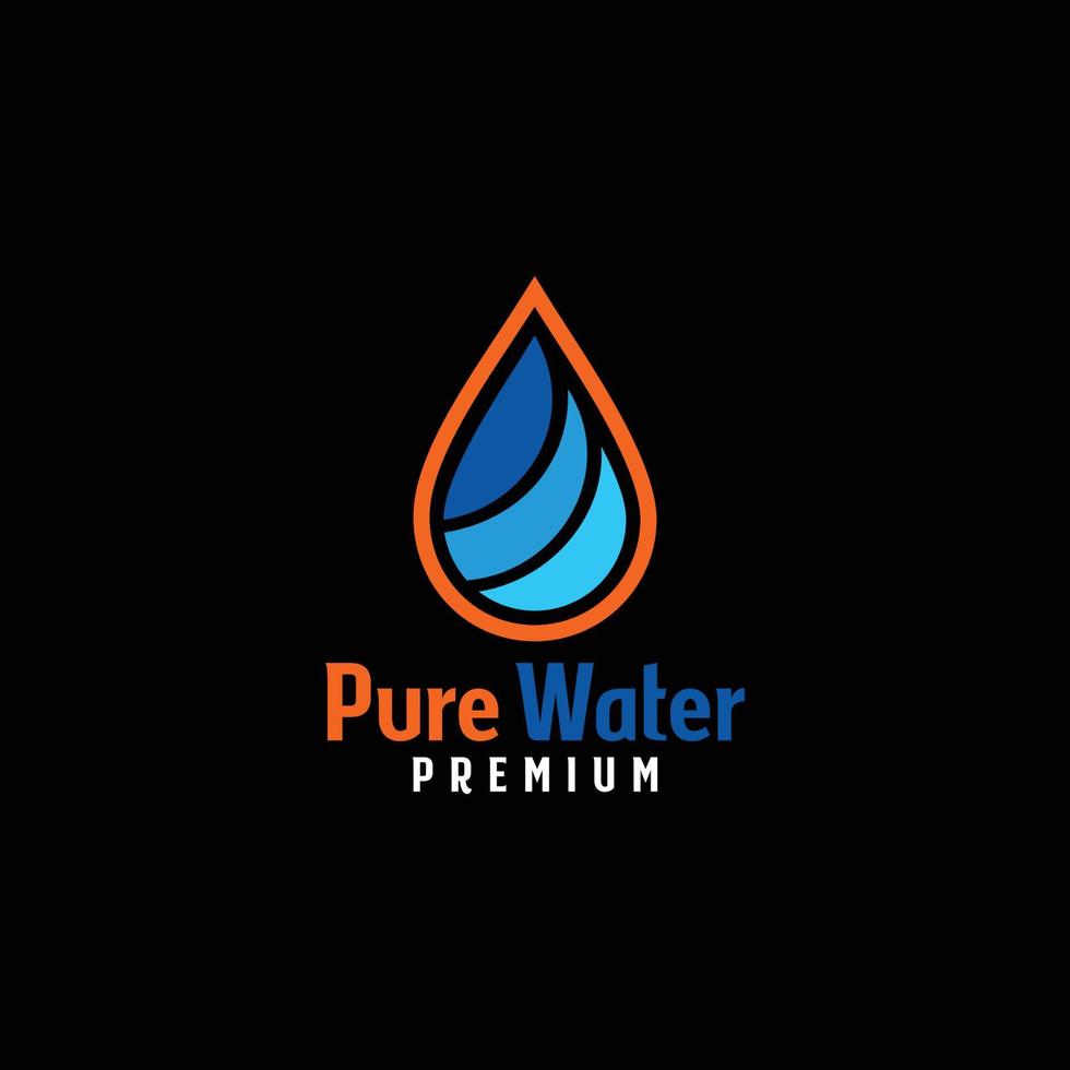 Creative Gas, Oil, and water logo, Pure drop water and gas oil vector