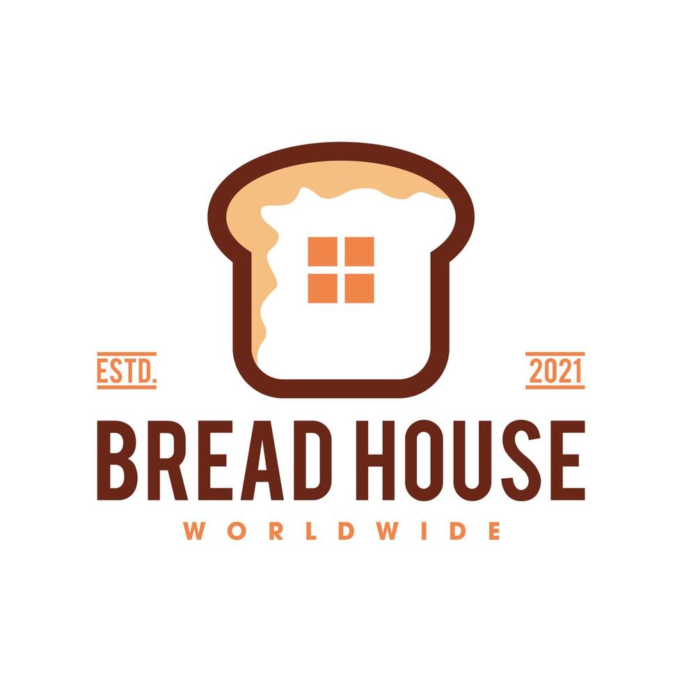 Bakery bread logo template vector