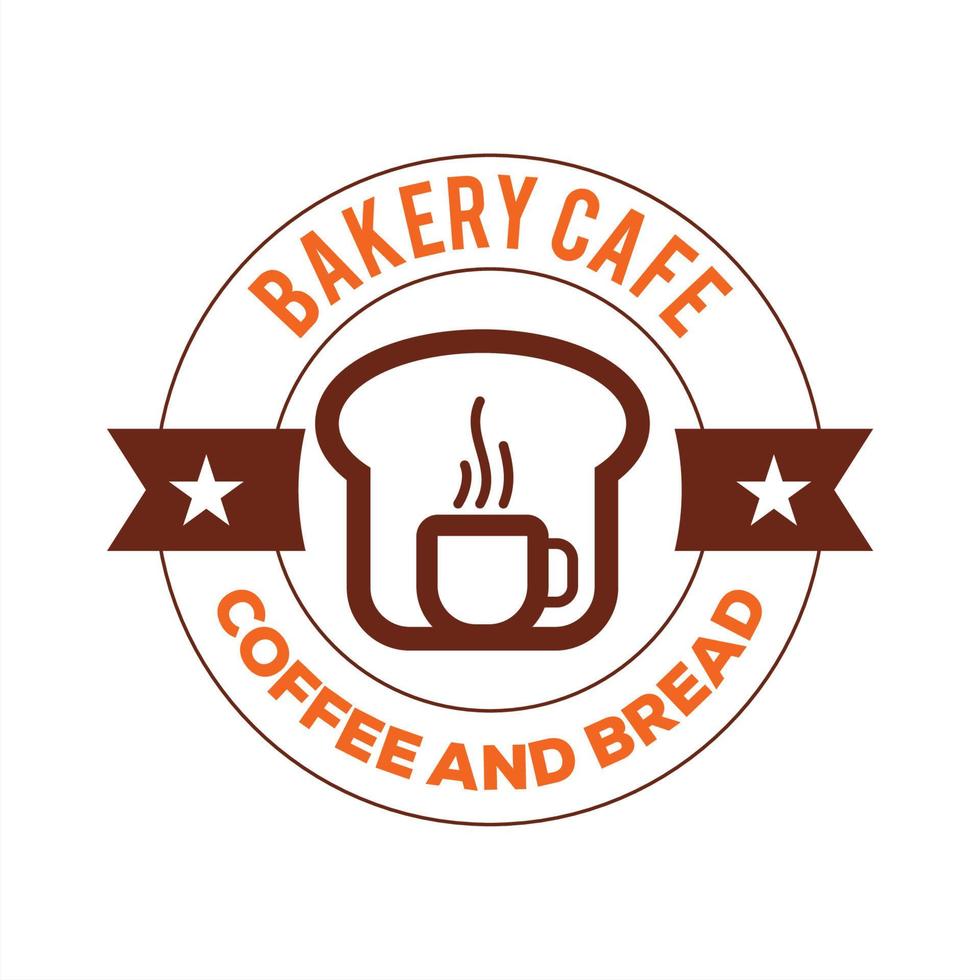 un pan café logo vector icono ilustración