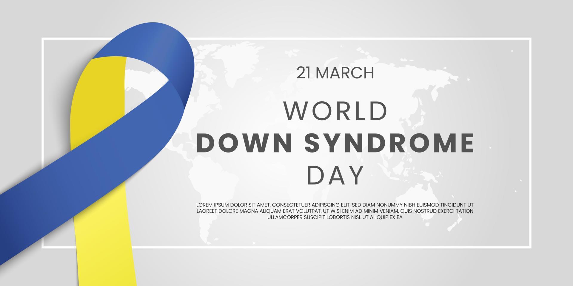 Vector Illustration of World Down Syndrome Day on 21 March.