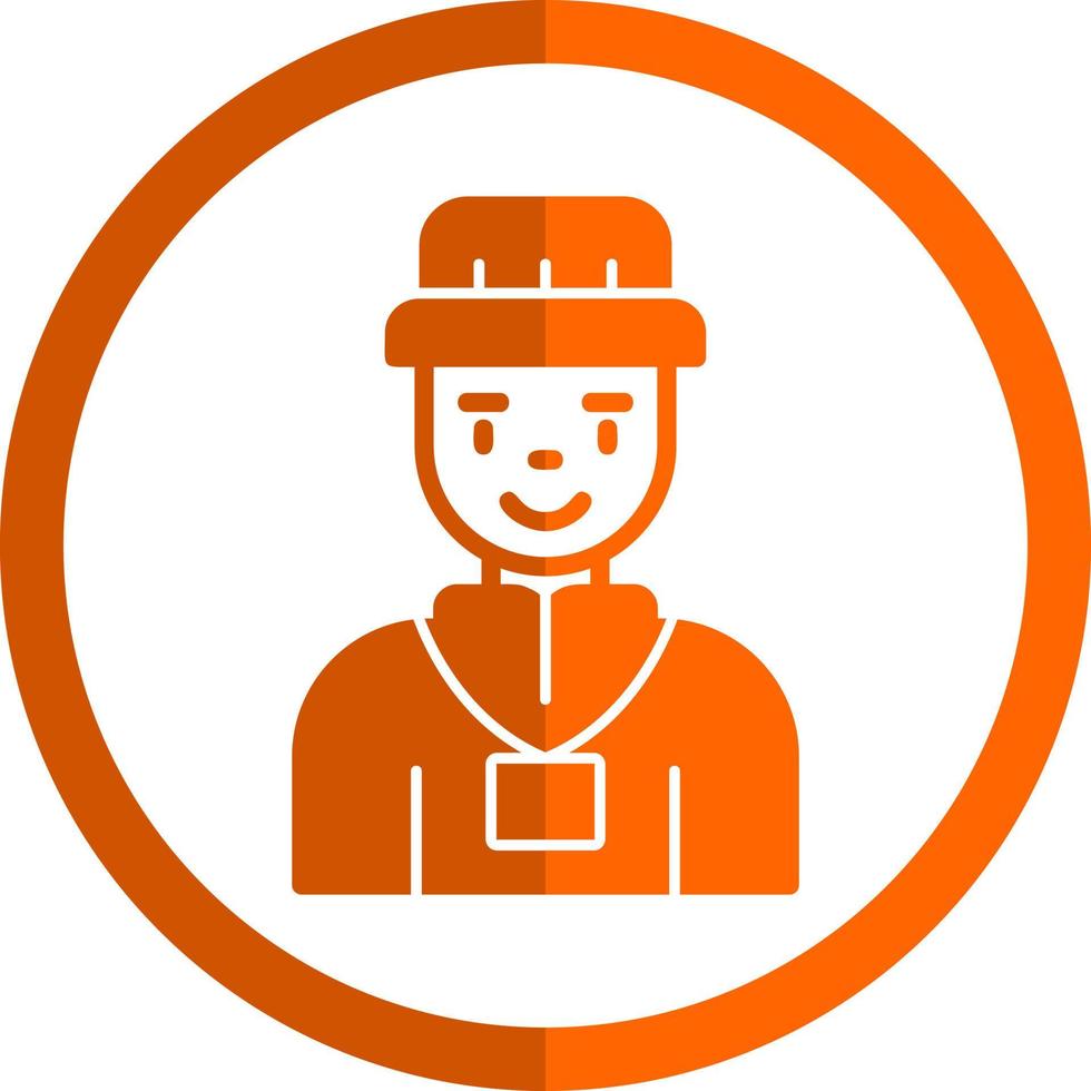 Tour Guide Man Vector Icon Design