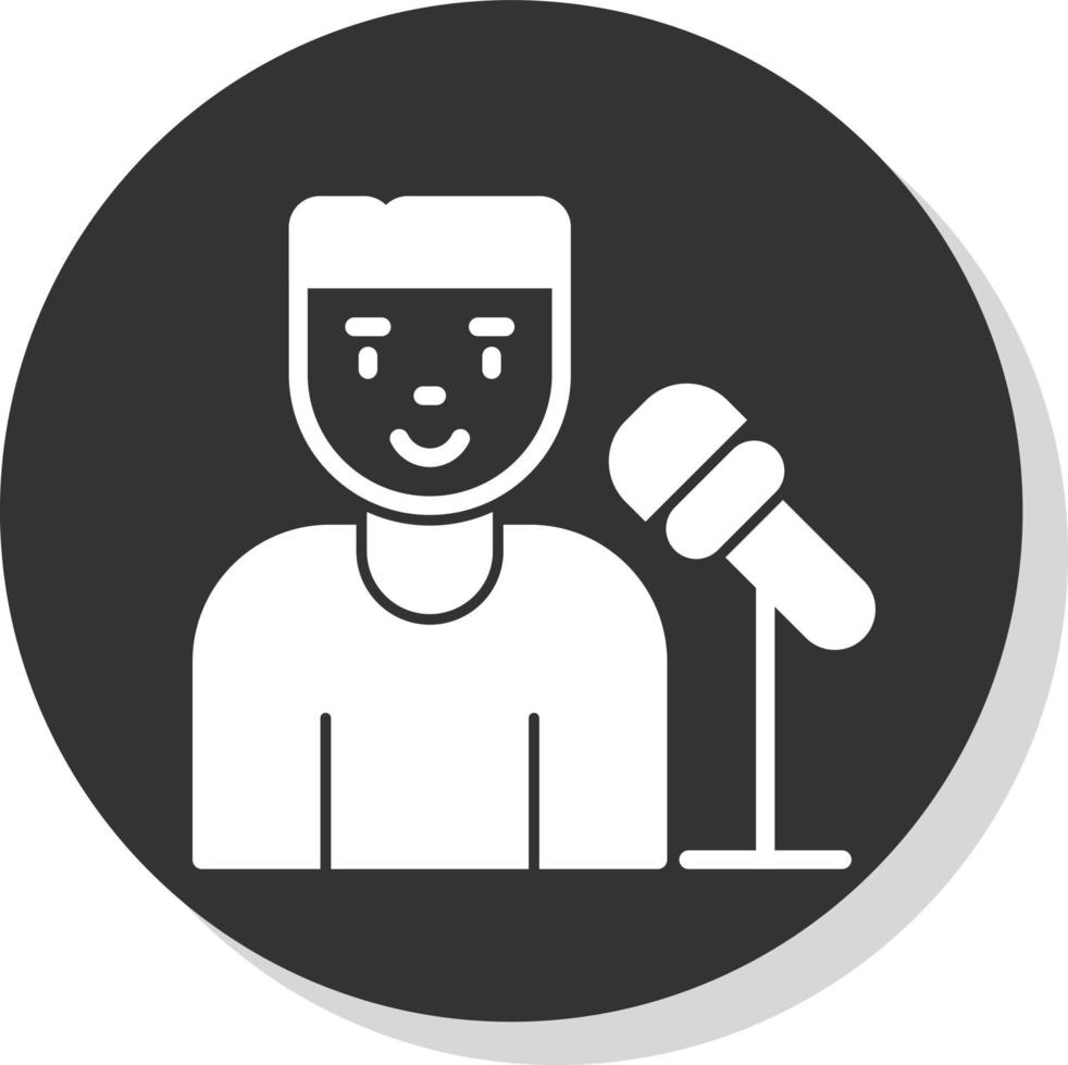 Host Man Vector Icon Design