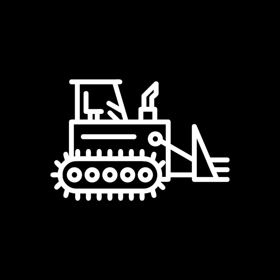 Bulldozer Vector Icon Design