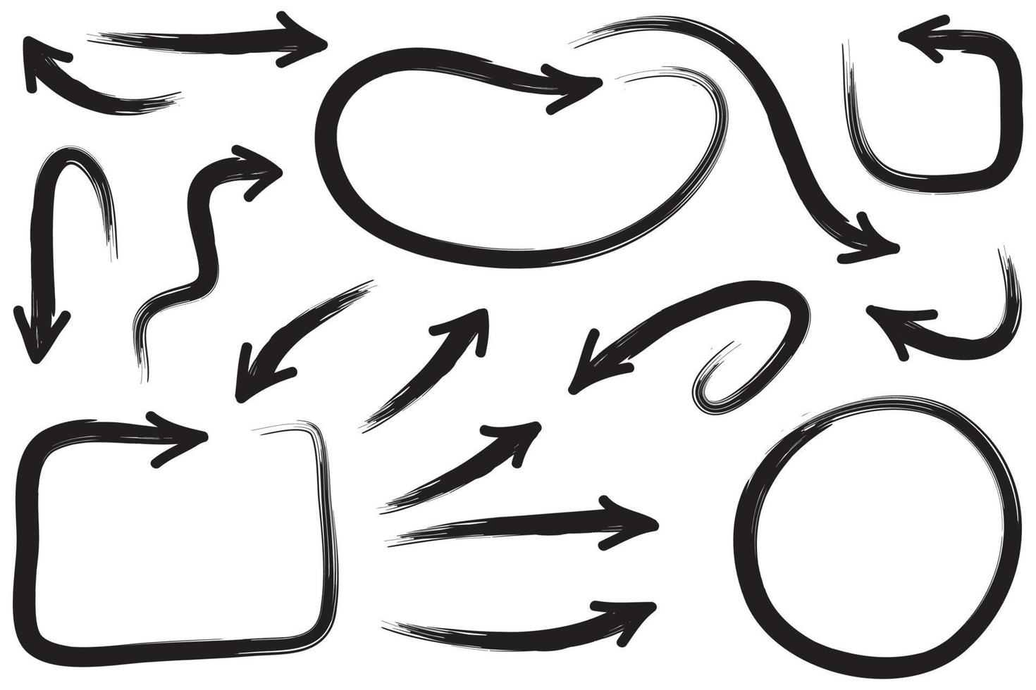 set of hand drawn arrows .Vector doodle design elements. Illustration on white background.for business infographic, banner, web and concept design. vector
