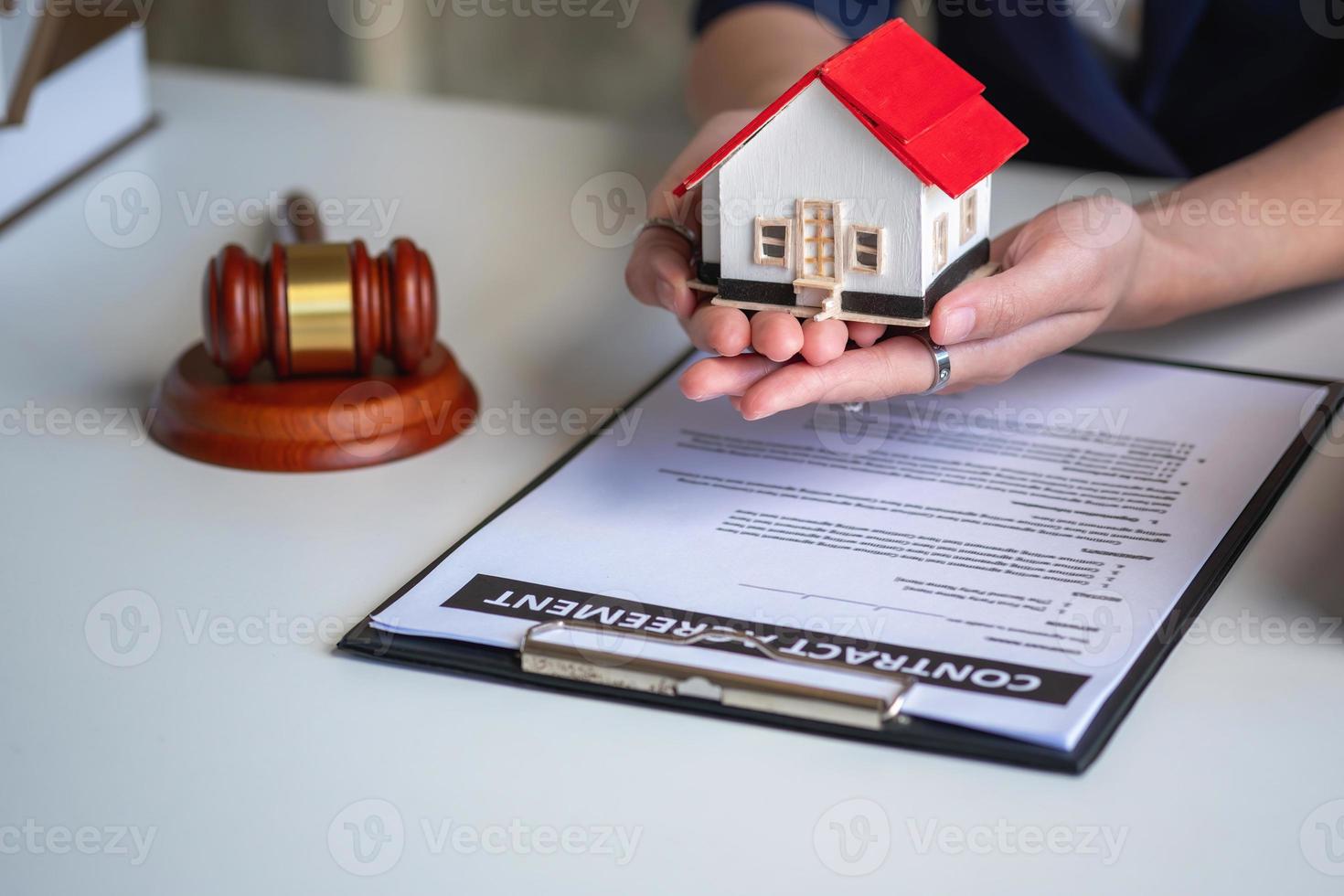 Law, Counsel, Agreement, Contract, Lawyer, Advising on litigation matters and signing contracts as a lawyer to receive home and land mortgage complaints from customers. concept lawyer photo