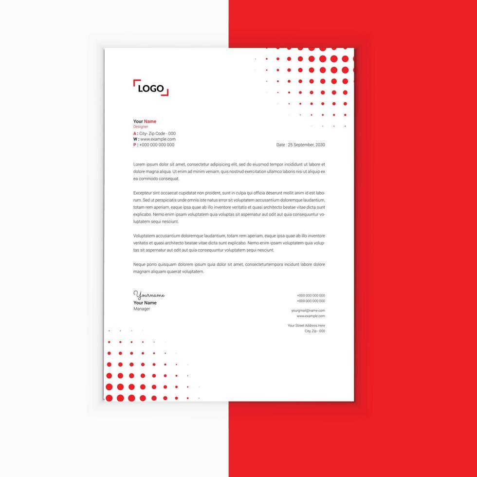 Business Stationery letterhead corporate Template Design vector