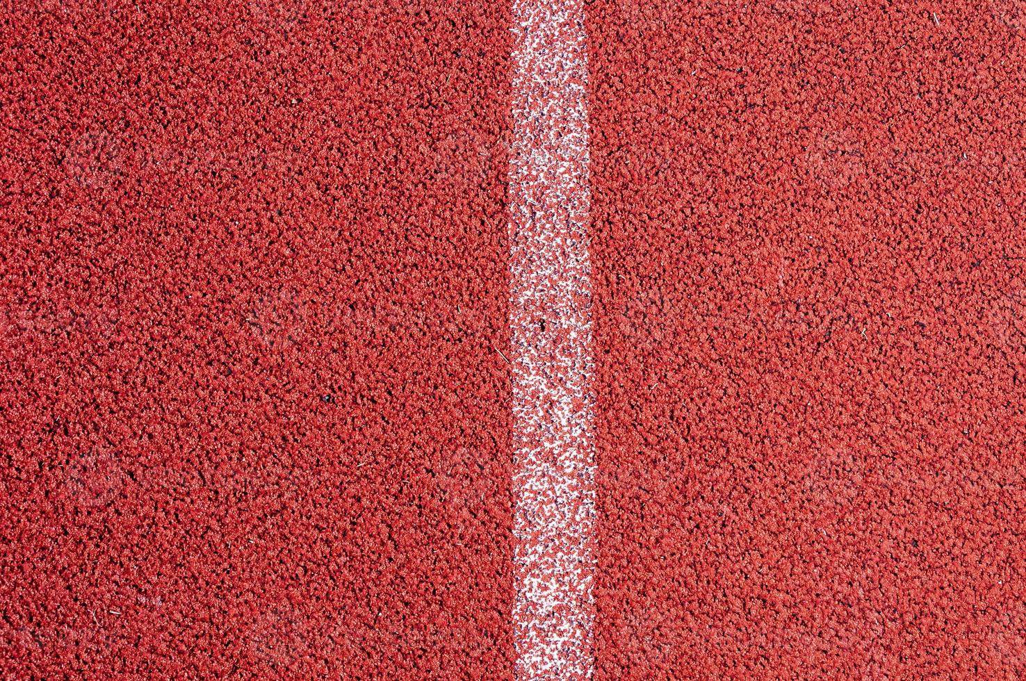 Running track with white line texture,sports texture for background photo