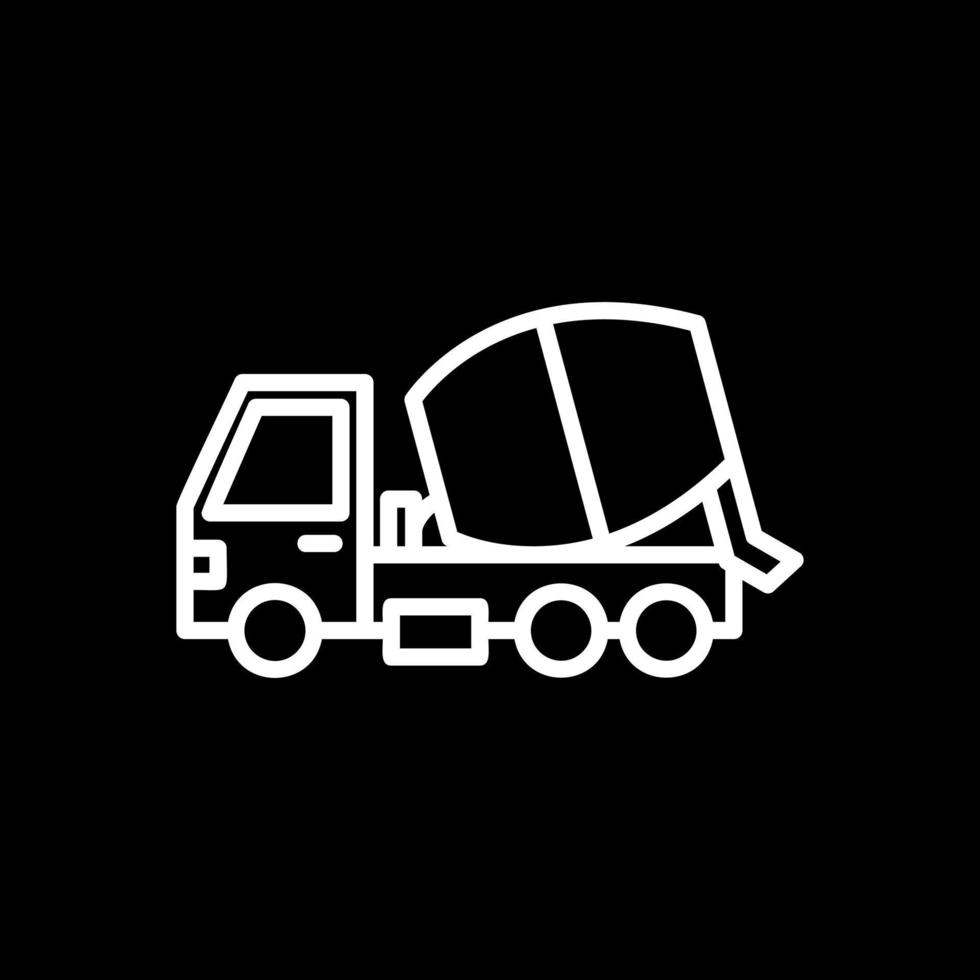 Mixer Truck Vector Icon Design