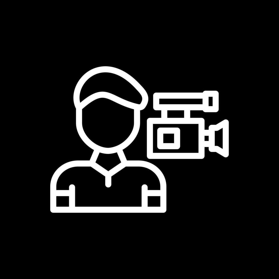 Camera Man Vector Icon Design