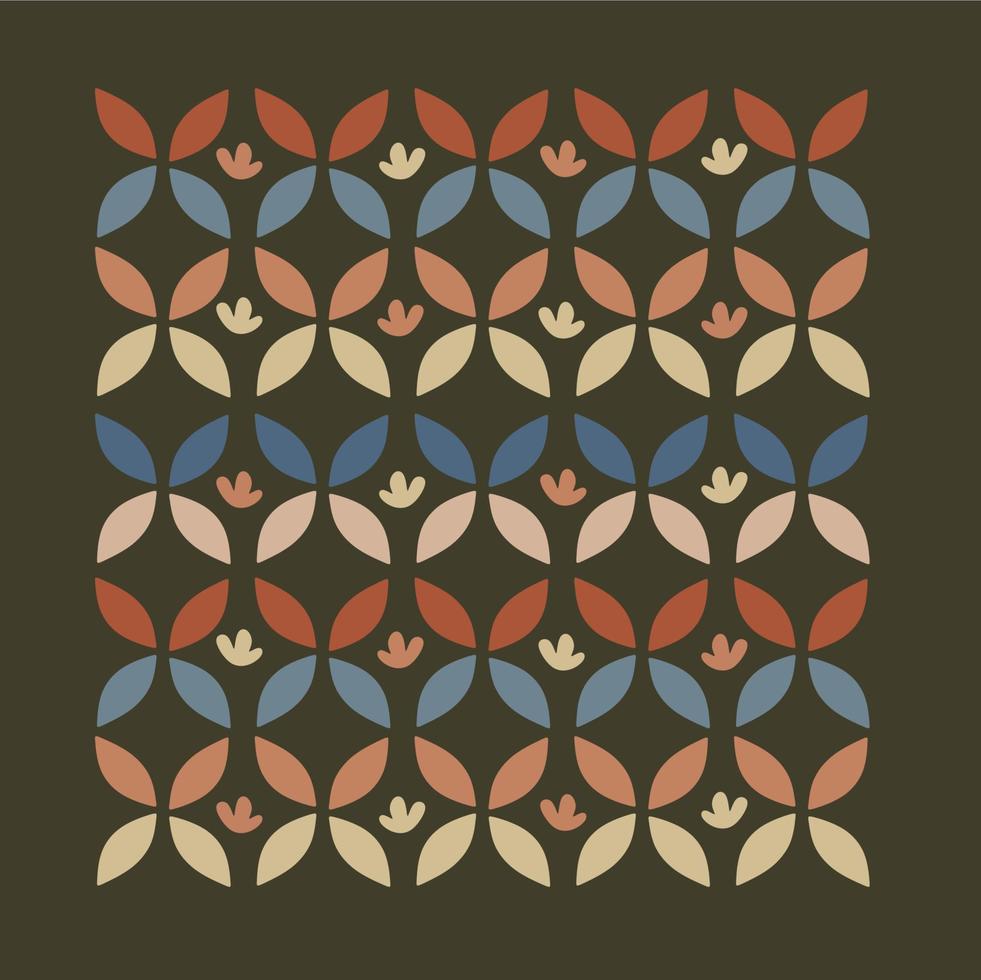 Monogram Batik Shapes Pattern vector