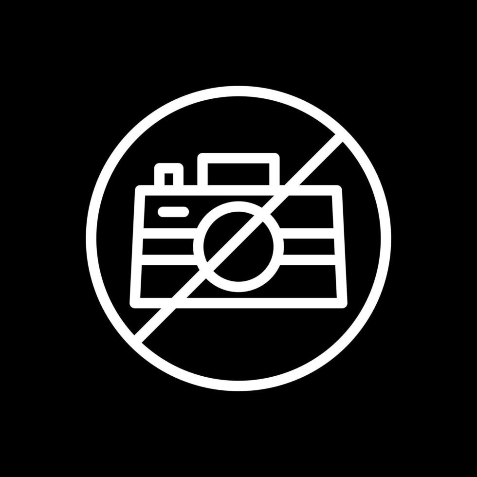 No Camera Vector Icon Design