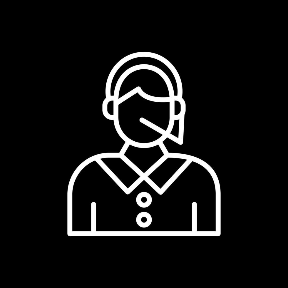 Call Center Agent Vector Icon Design