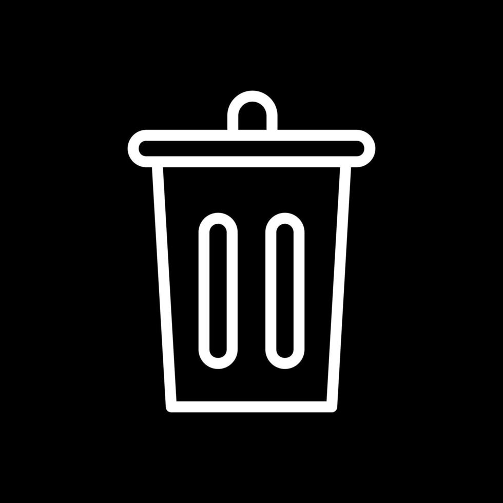 Trash Bin Vector Icon Design