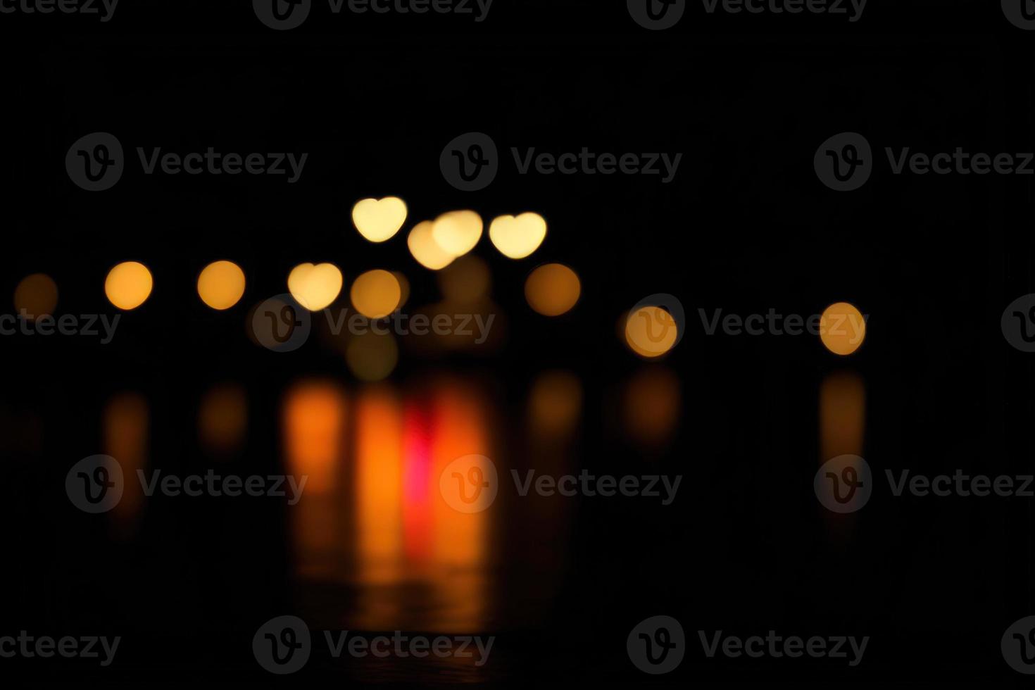 heart shape bokeh lights background photo