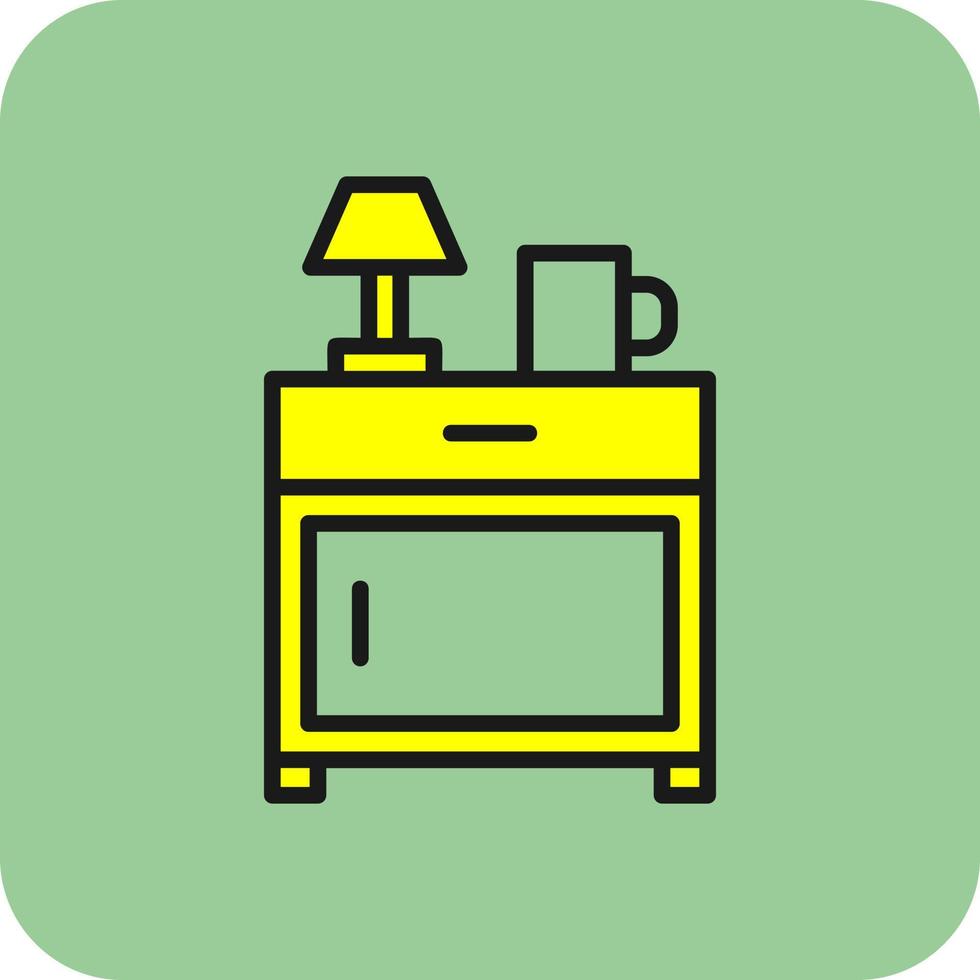 Bedside Table Vector Icon Design