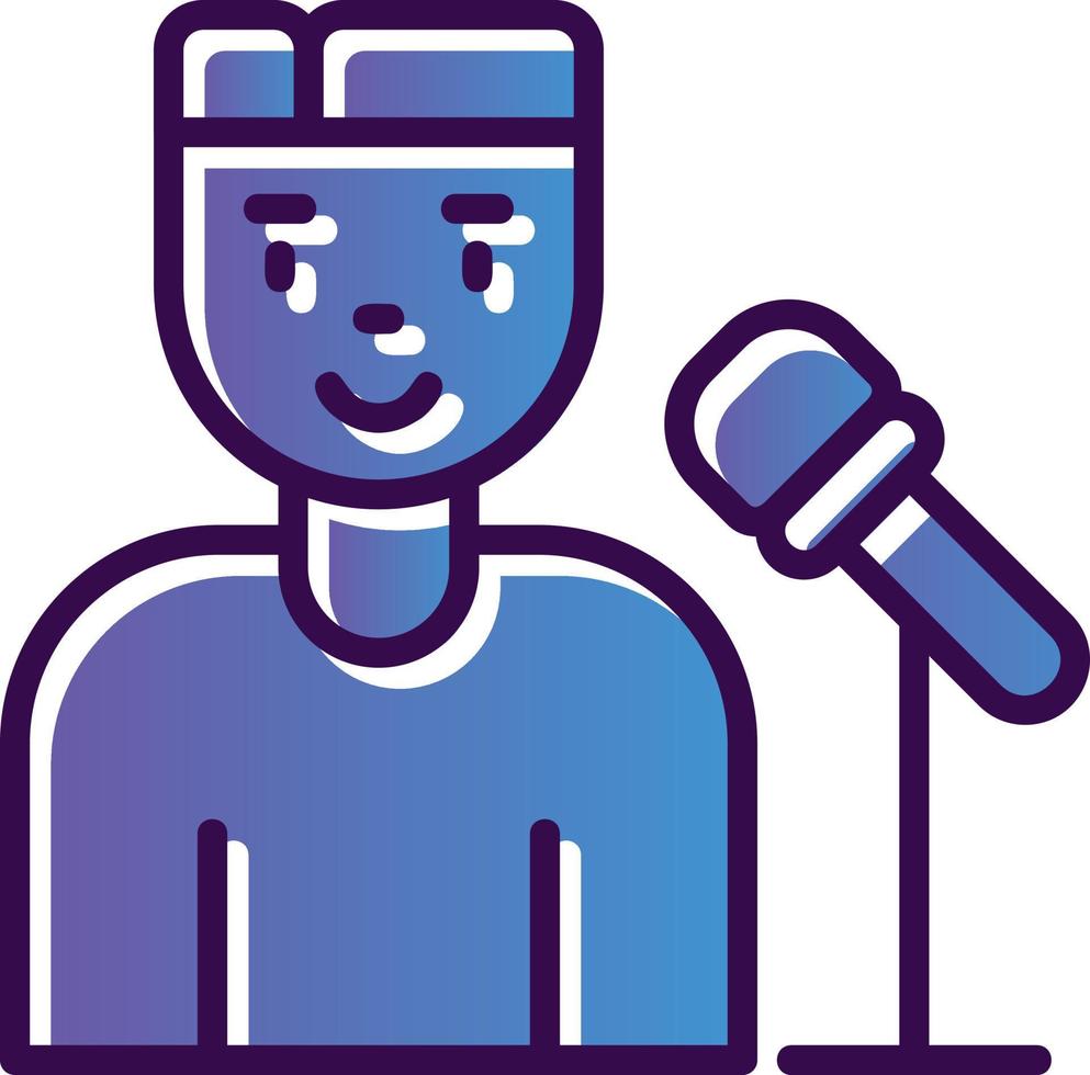 Host Man Vector Icon Design