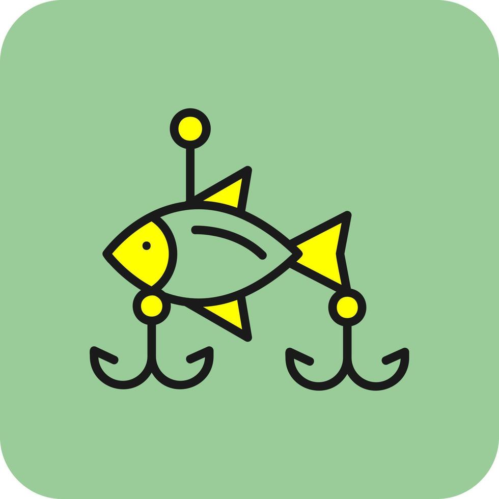 diseño de icono de vector de cebos de pesca