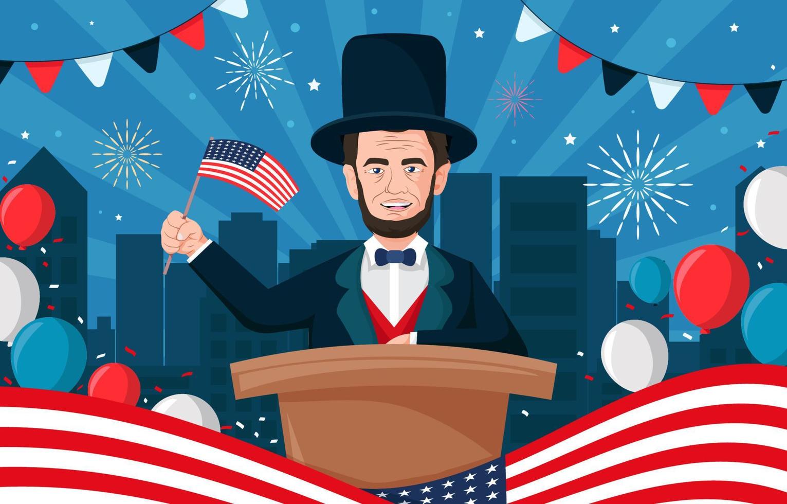 Lincoln Birthday Concept vector