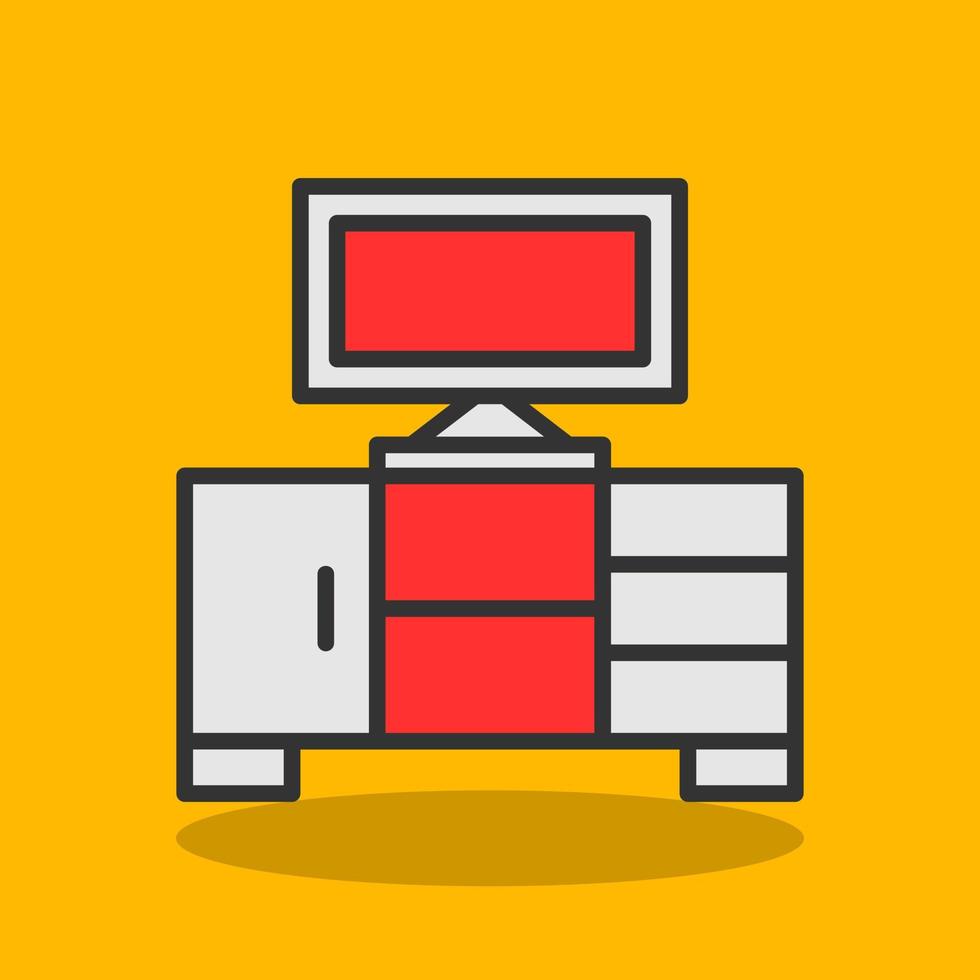 Tv Table Vector Icon Design