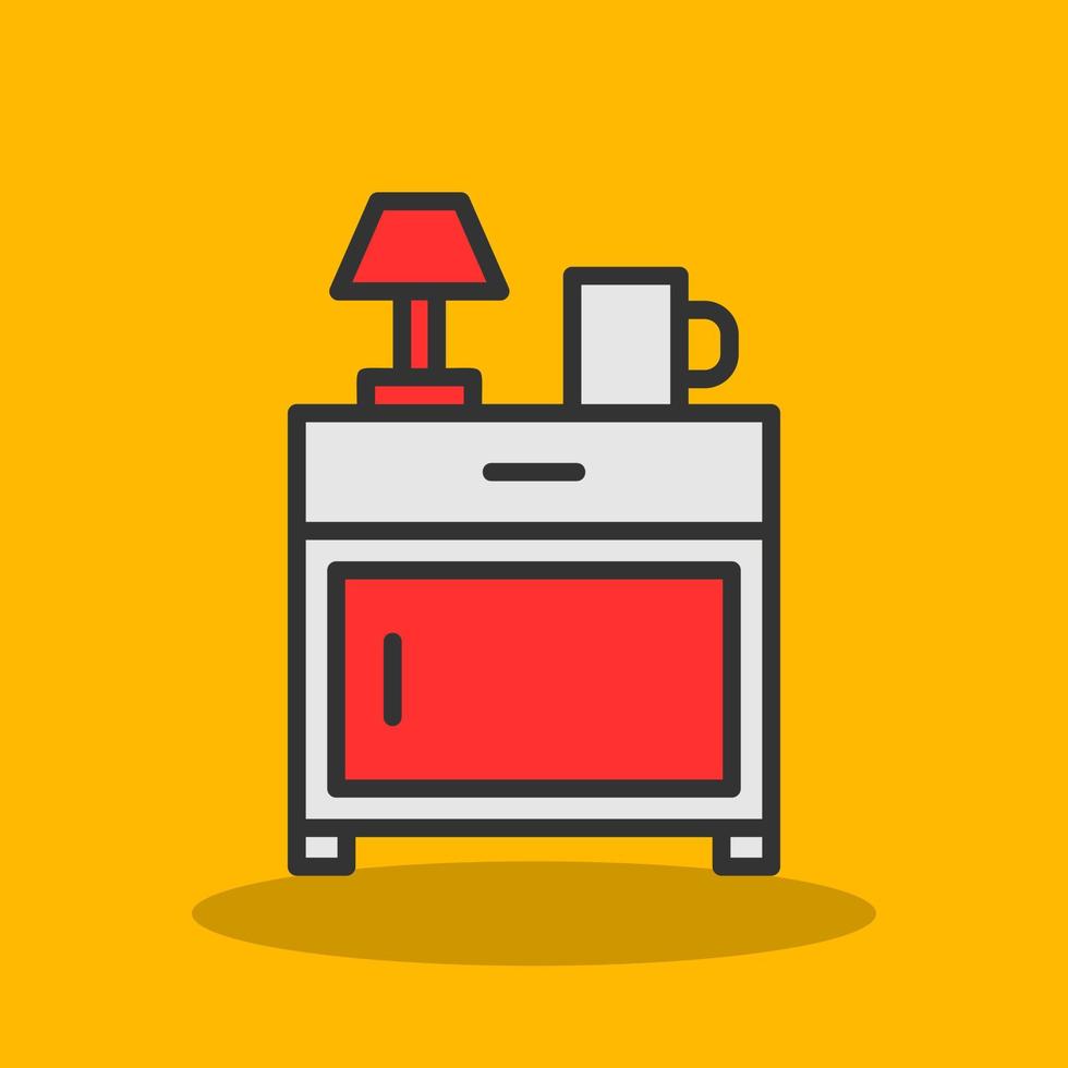 Bedside Table Vector Icon Design