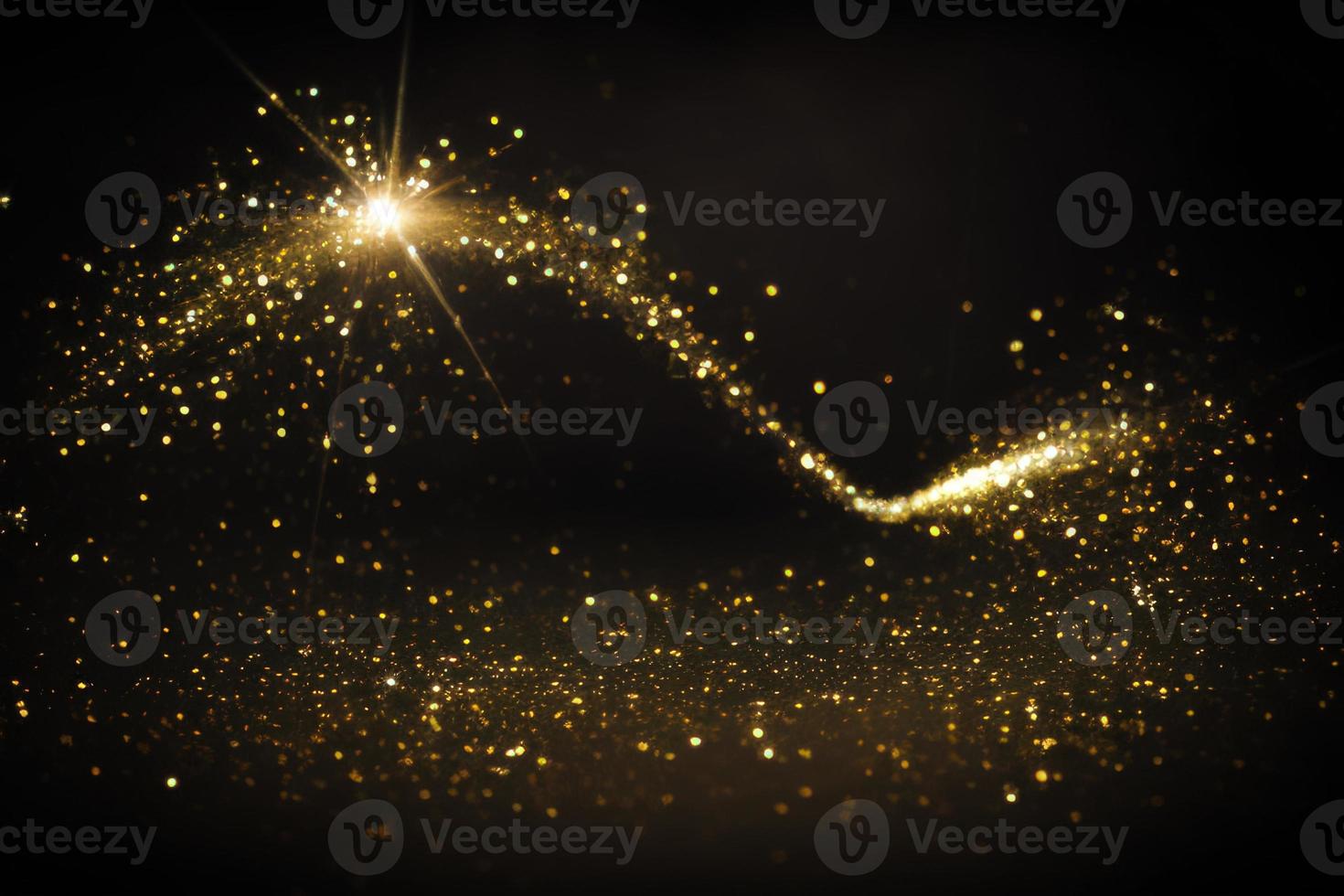 gold wavy particles photo