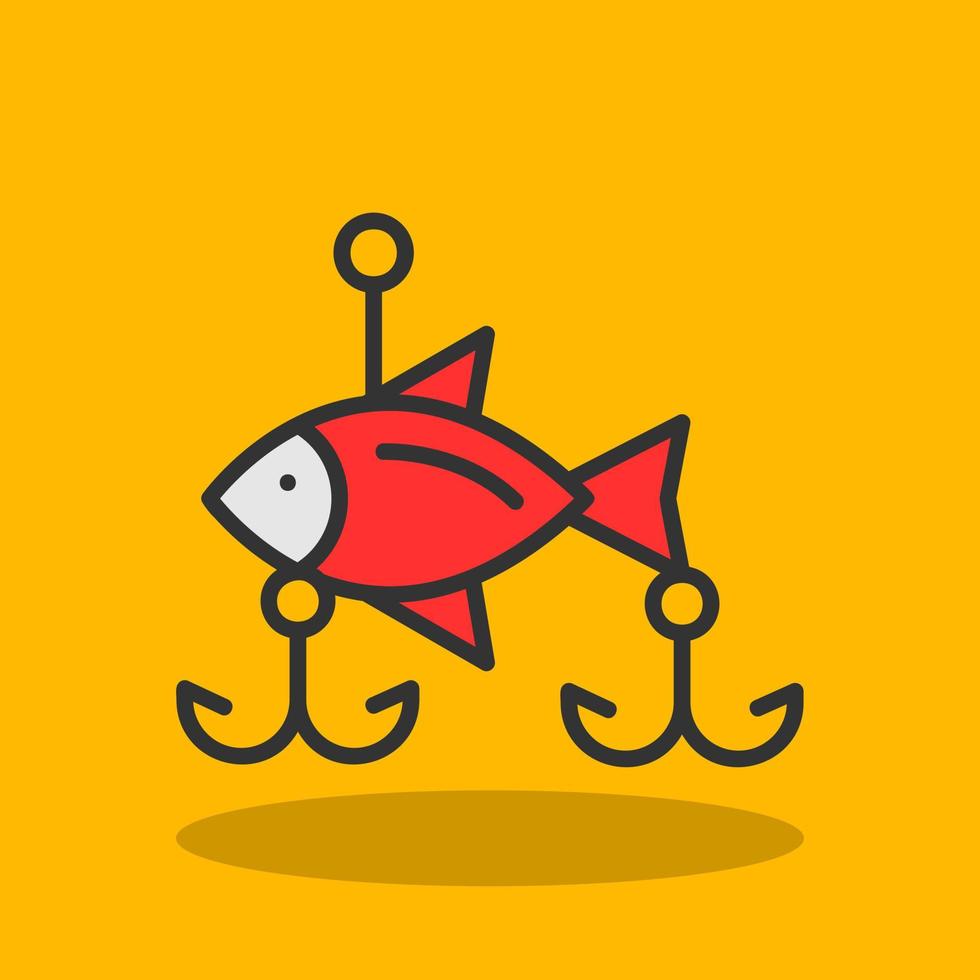 diseño de icono de vector de cebos de pesca