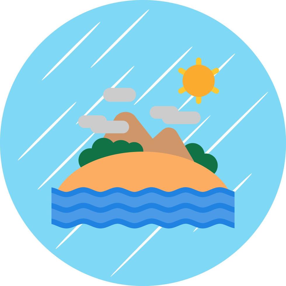 Island Vector Icon Design