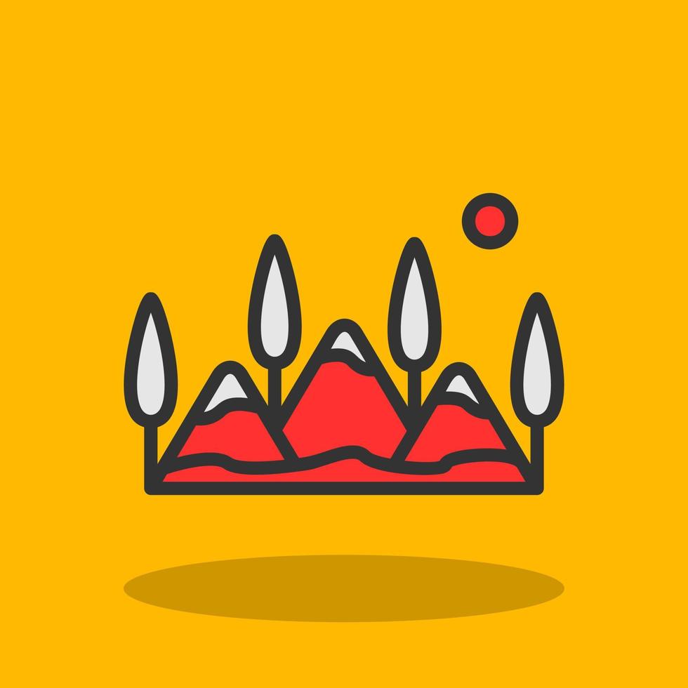 Hills Vector Icon Design