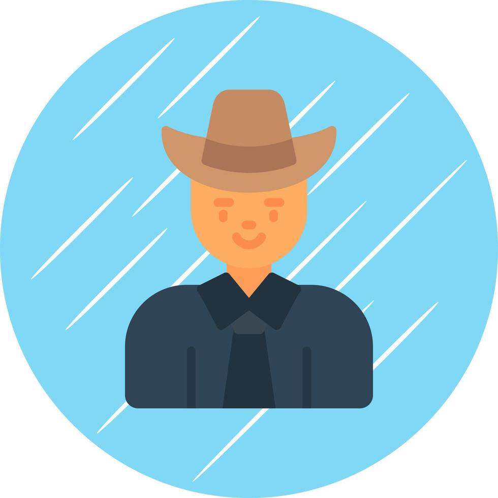 Cow Boy Vector Icon Design