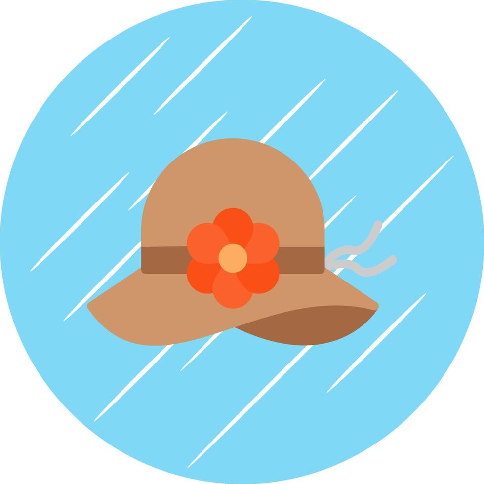 diseño de icono de vector de sombrero de pamela