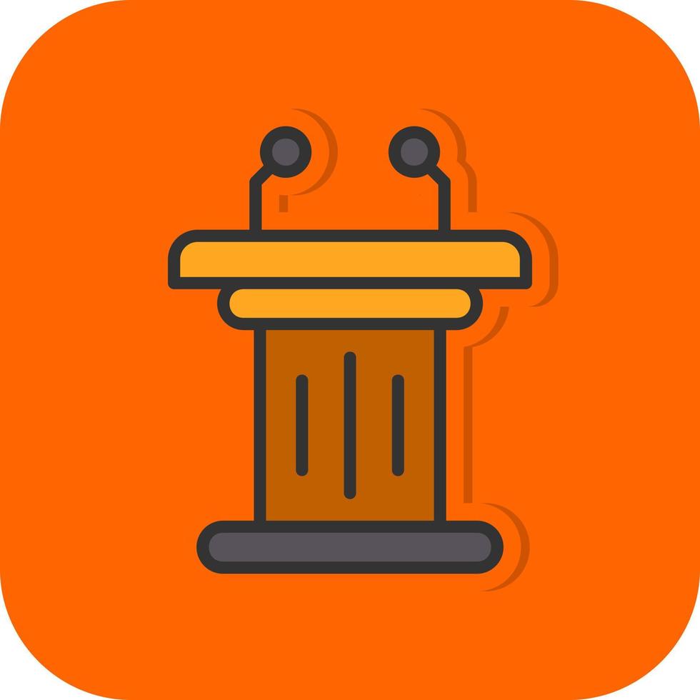 Tribune Vector Icon Design