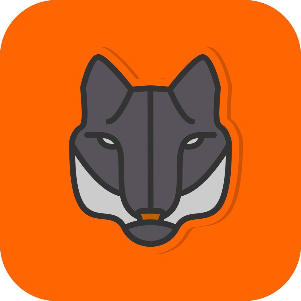 diseño de icono de vector de lobo